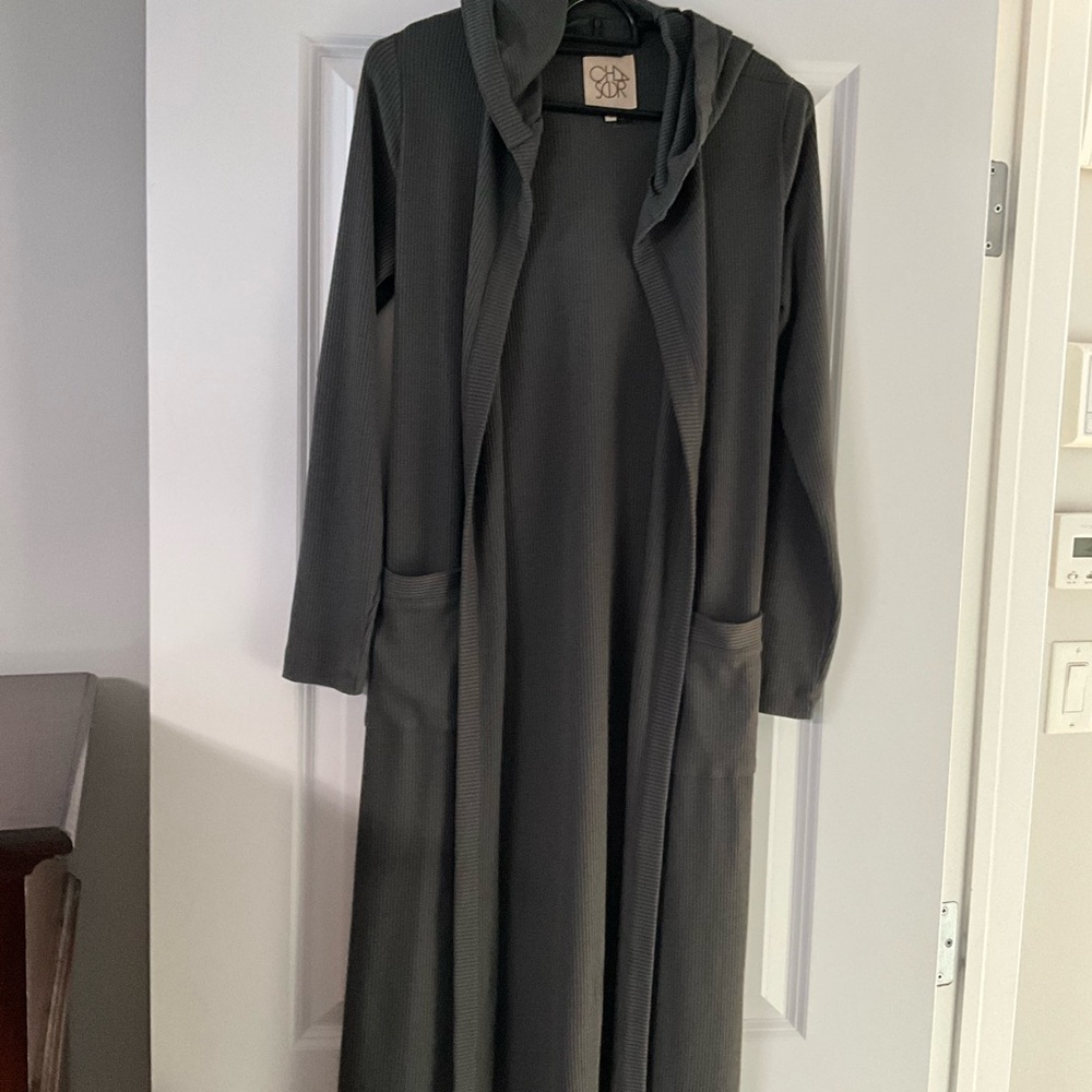 Chaser Charcoal Long Sleeve Hooded Duster